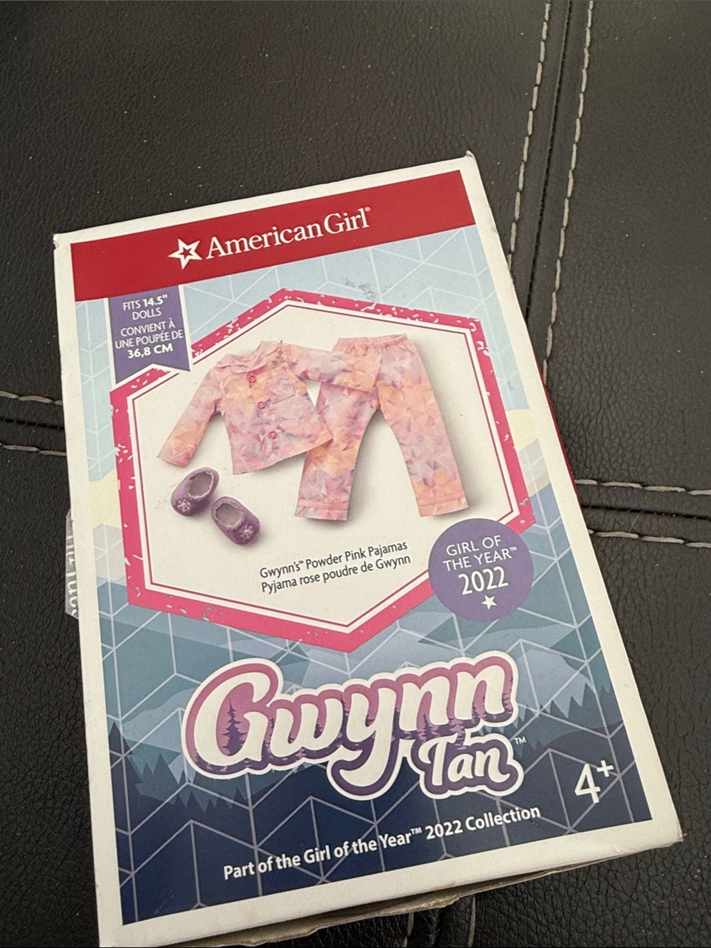 American Girl Powder Pink & Purple Gwynn Tan Pajama Set